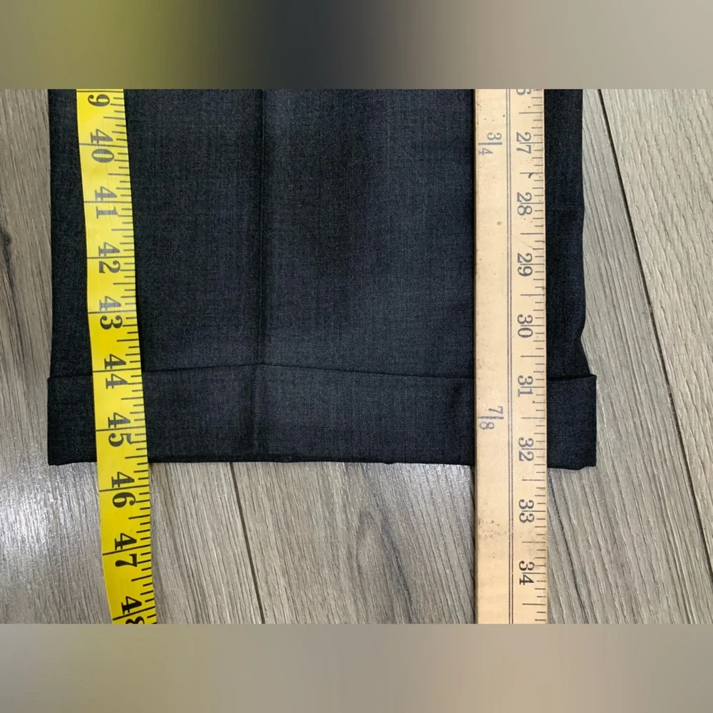 Hickey Freeman Suit Loro Piana Super 150s Wool Dark Gray Pant‎ Sz 44